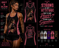 G&G Fan Tank Top | Strong is My Attitude. Grit is My Power. Glam is My Signature.