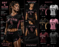 G&G Fighter Jersey - 6 colors Black Pink White Black Black Gold Pink Black Burgundy Black Charcoal Black
