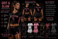 G&G Fighter Jersey Set - Performance Collection - 6 colors Black Pink White Black Pink Black Black Gold Burgundy Black Charcoal Black