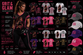 G&G Fighter Contoured Tee - Strong is My Attitude - 6 colors Black Pink Heather Gray White Royal Purple Fuchsia Pink Black Gold