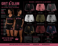 G&G Fan Shorts Regular - 9 colors Black Pink Charcoal White Military Green Heather Gray Black Gold Burgundy Navy