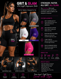 G&G Mid-Length Compression Shorts - 5 colors Black Heather Gray White Purple Hot Pink