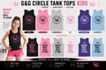 Grit & Glam Kids Circle Tank Top Bright Bold Built to Shine - 6 colors