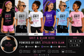 Grit & Glam Kids T-Shirt Powered by Grit Styled with Glam - Black Heather Gray White Royal Purple Light Blue Pink Powder XS-XL
