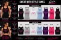 Sweat With Style Tank Top - 6 colors Black Heather Gray White Light Blue Royal Purple Hot Pink