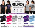 Grit & Glam Fan Jersey Sweat With Style - 6 colors Black Hot Pink Heather Gray White Royal Purple Light Blue