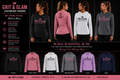 Grit & Glam Women's Lightweight Hoodie No Thumb Holes - 6 colors