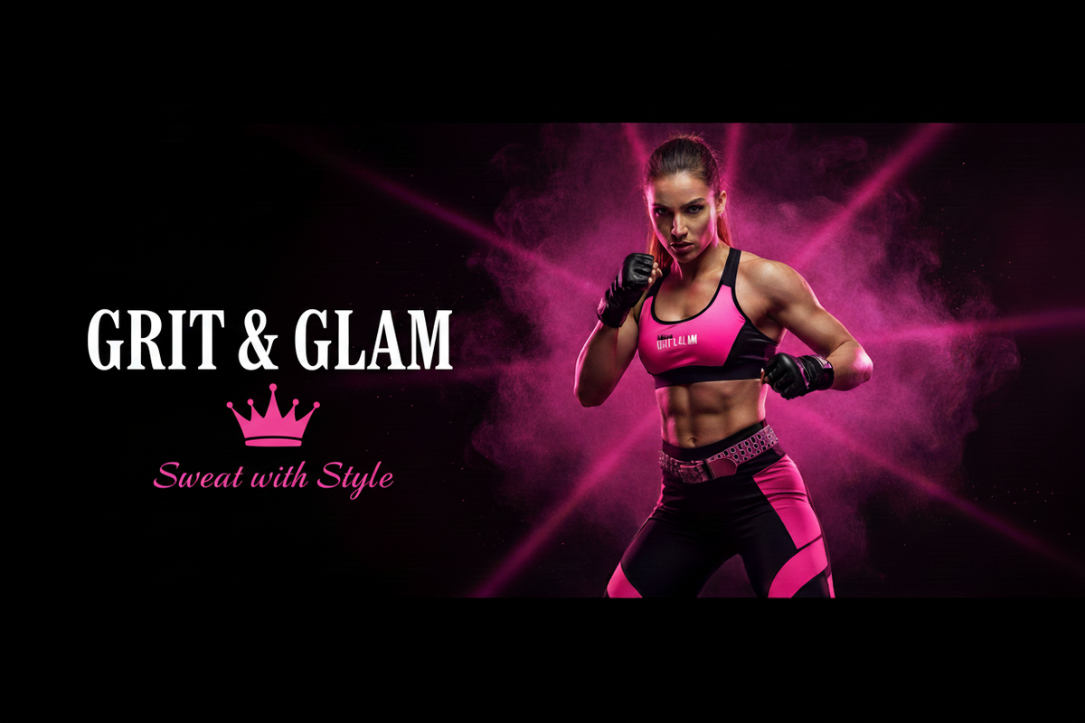 Grit & Glam Hero Banner - Full Fighter Visible